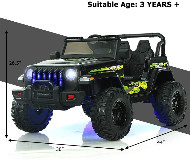 Kids Ride on Jeep Truck 12V Battery Powered Electric Vehicle with 2.4G Remote Control