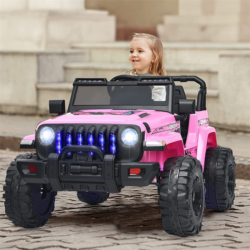 Kids Ride on Jeep Truck 12V Battery Powered Electric Riding Toy Car with 2.4G Remote Control