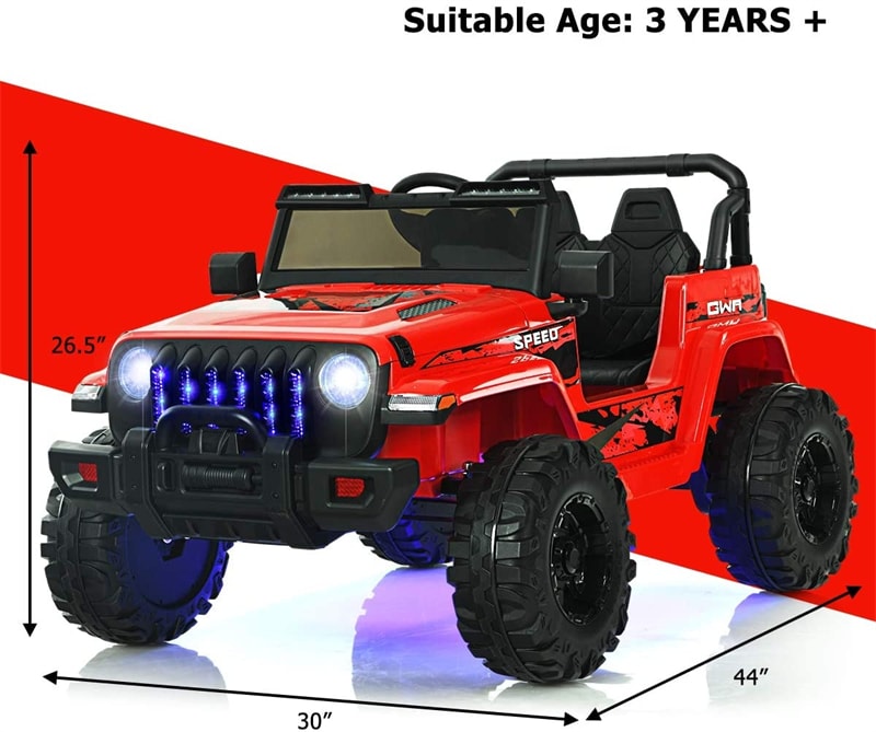 Kids Ride on Jeep Truck 12V Battery Powered Electric Vehicle with 2.4G Remote Control