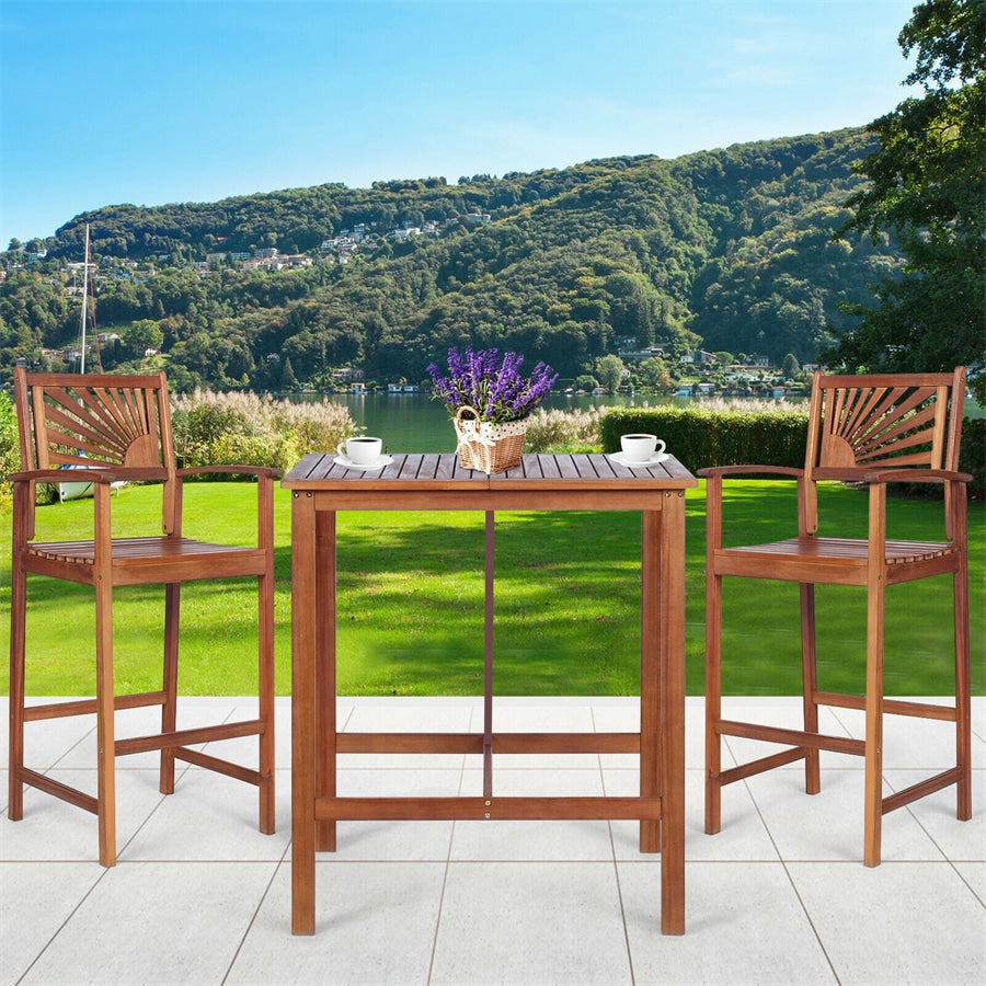 Pcs Acacia Wood Outdoor Bar Set Sale, Price Reviews Eletriclife