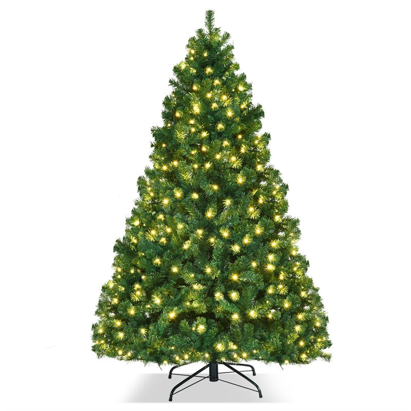 7.5 FT Pre-Lit Christmas Tree with Metal Stand Sale, Price & Reviews ...