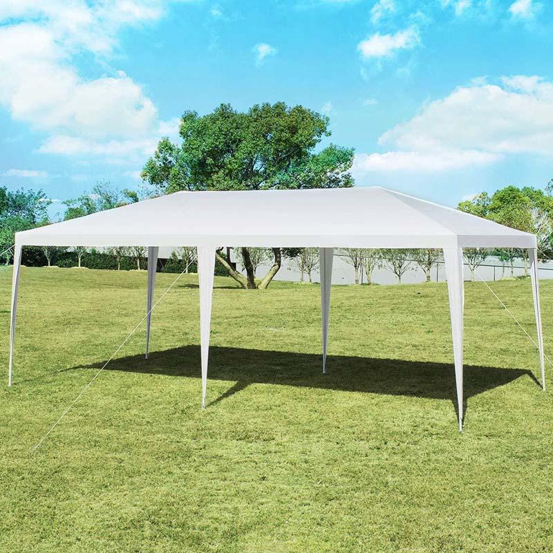 10 x 20 FT Outdoor Gazebo Canopy Tent Party Wedding Event Tent with Tent Peg & Wind Rope