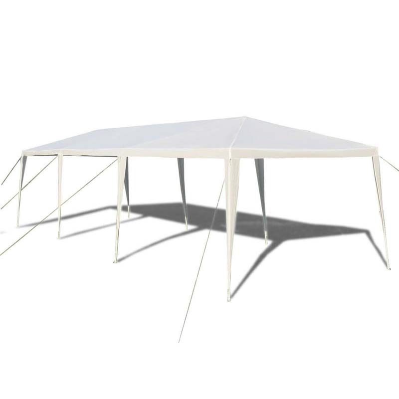 10 x 30 FT Outdoor Canopy Tent, Party Wedding Event Tent with Strong Connection Stakes & Ropes