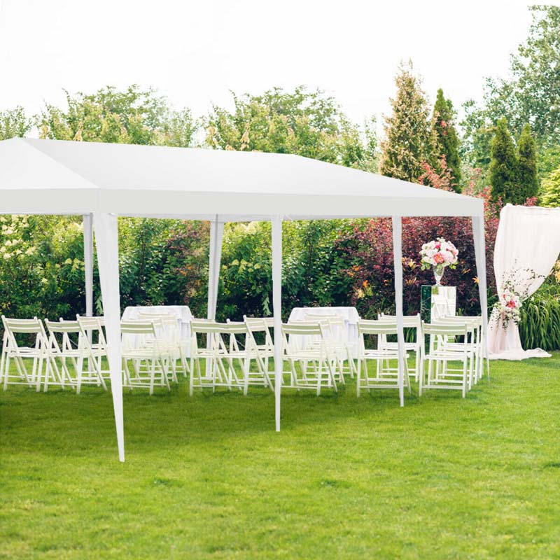 10 x 30 FT Outdoor Canopy Tent, Party Wedding Event Tent with Strong Connection Stakes & Ropes