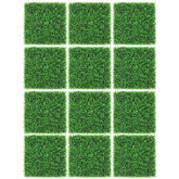 12 Pcs 20x20inch Artificial Peanut Leaf Panels, 33.3 Sq.ft Faux Greenery Wall Privacy Hedges for Wedding Decor Fence Backdrop