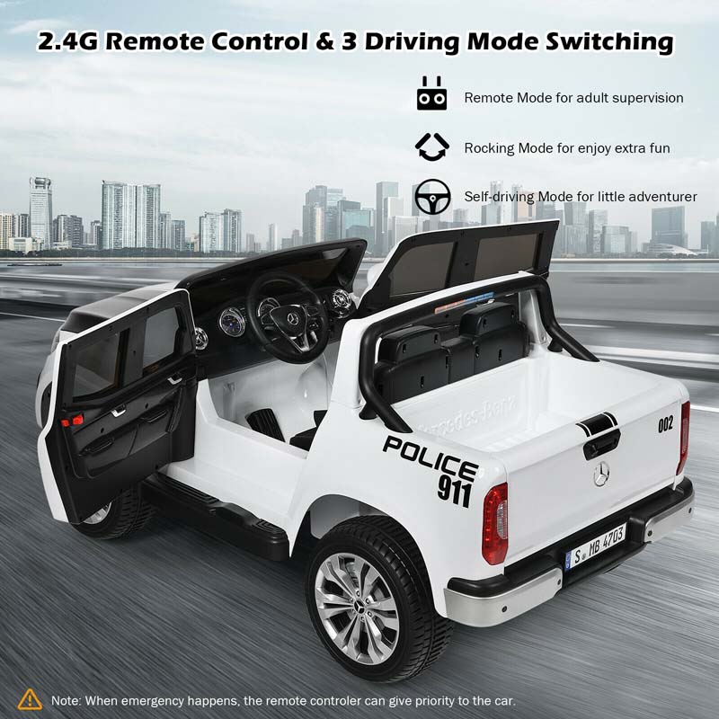 Licensed Mercedes Benz X Class Kids Ride-on Car 12V Battery Powered Vehicle Riding Toy Car with Trunk