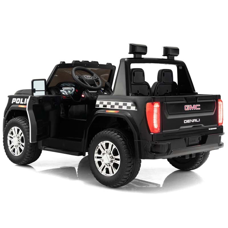 2-Seater GMC Licensed Kids Ride On Car 12V Battery Powered Electric Riding Toy Truck with Storage Box