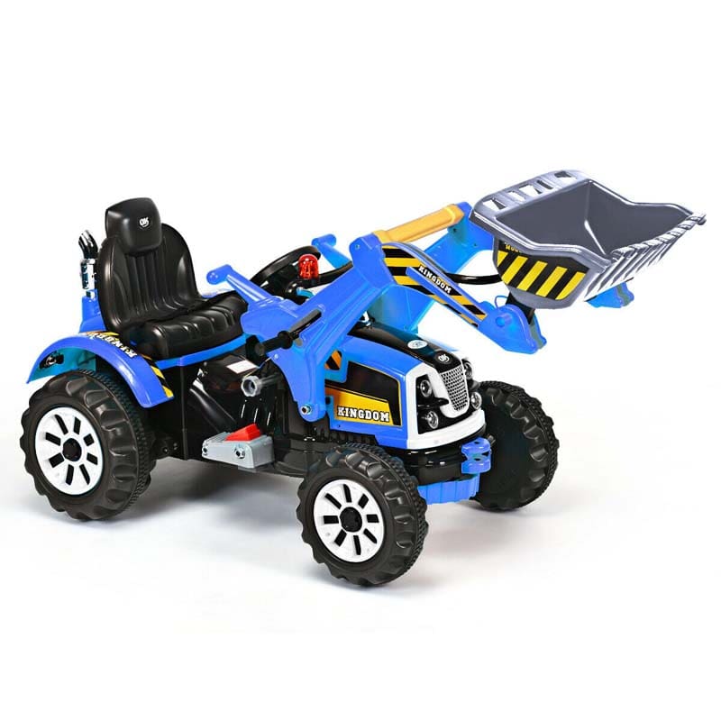 Kids Ride on Excavator, 12V Battery Powered Construction Vehicle Dumper Truck Toy with Front Loader Shovel