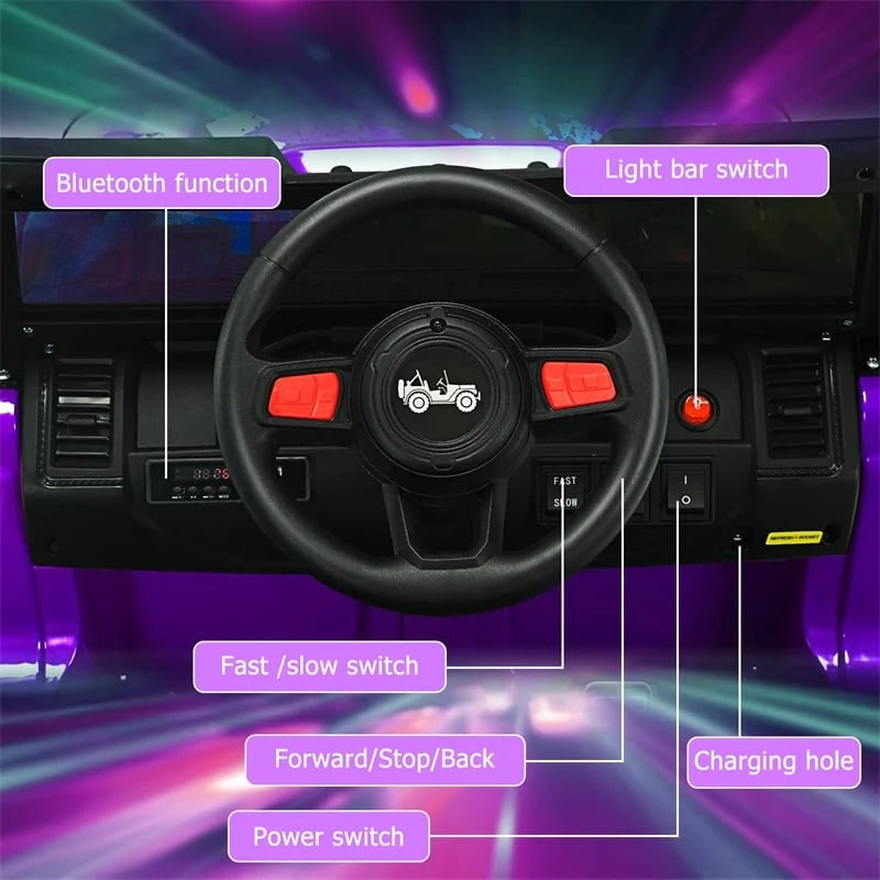 Kids Ride on Jeep Truck 12V Battery Powered Electric Vehicle with 2.4G Remote Control