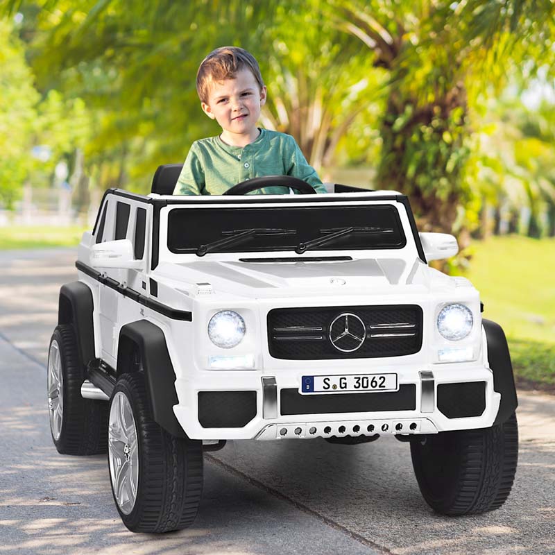 12V Mercedes-Benz G650-S Licensed Kids Ride-On Car, Electric Riding Toy Truck with Remote & Spring Suspension