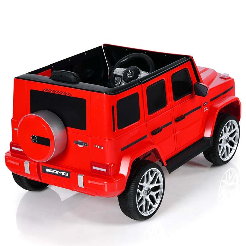 12V Kids Ride On Car, Licensed Mercedes-Benz G63 Battery Powered Electric Toy Car with Spring Suspension