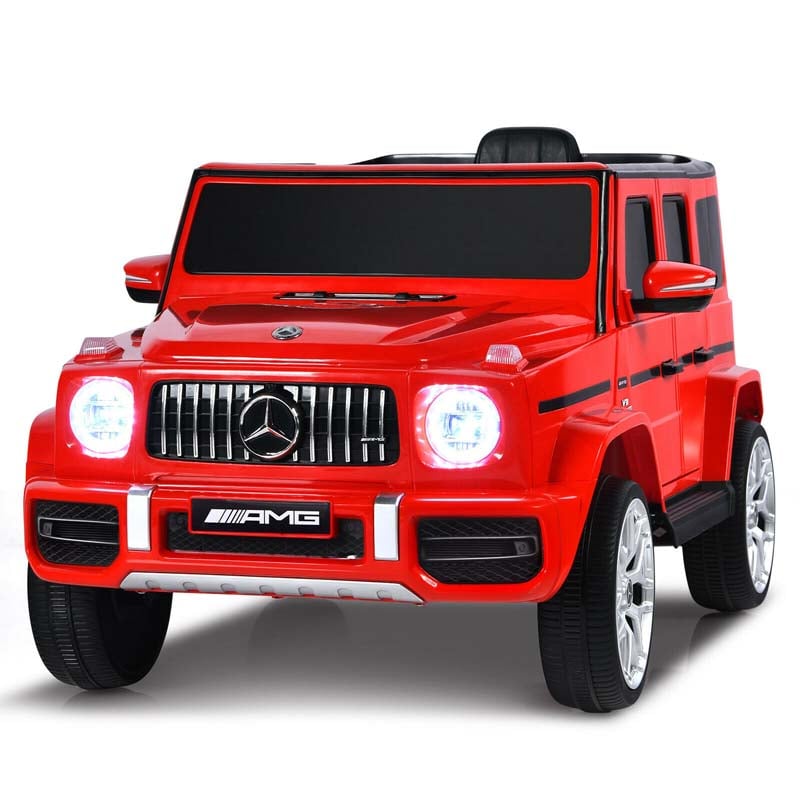 12V Kids Ride On Car, Licensed Mercedes-Benz G63 Battery Powered Electric Toy Car with Spring Suspension