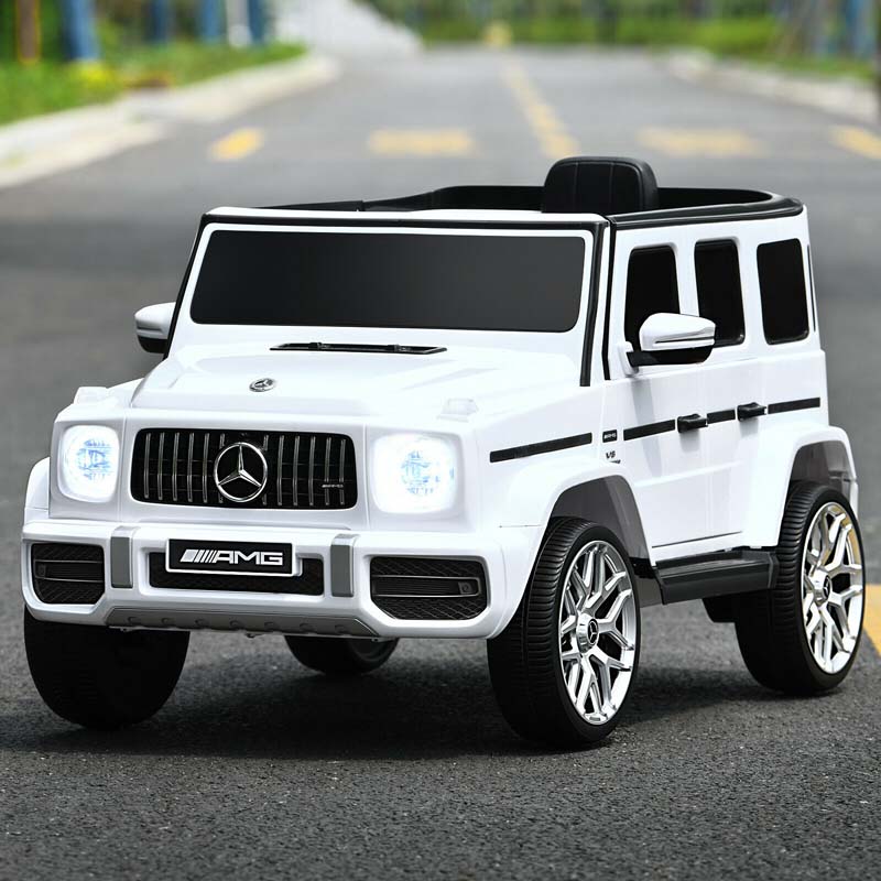 12V Kids Ride On Car, Licensed Mercedes-Benz G63 Battery Powered Electric Toy Car with Spring Suspension