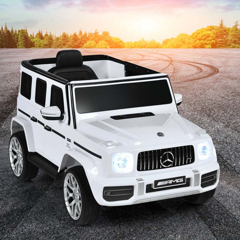 12V Kids Ride On Car, Licensed Mercedes-Benz G63 Battery Powered Electric Toy Car with Spring Suspension