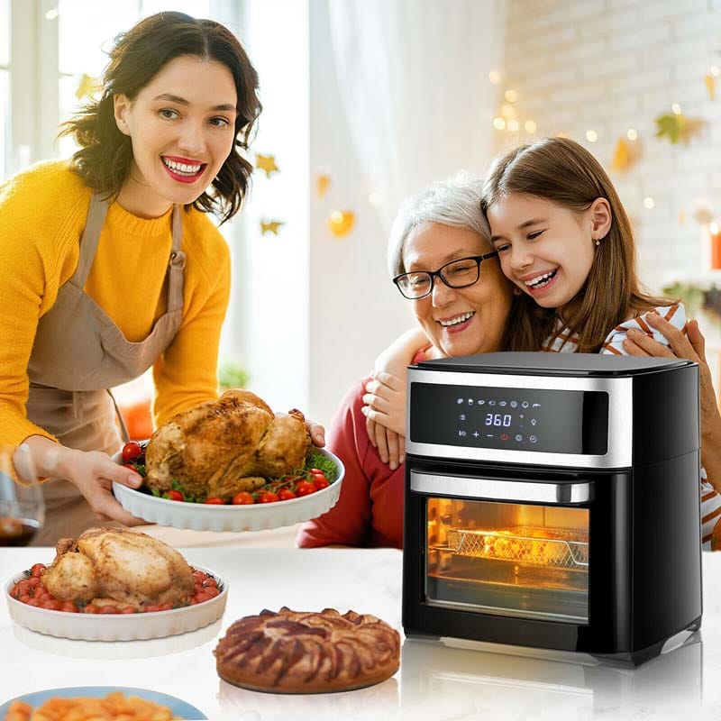 13.7 QT Air Fryer Toaster Oven, 8-in-1 Convection Countertop Oven 1700W with Touch Screen & 8 Presets