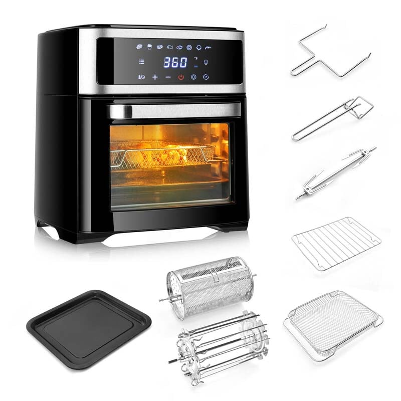 13.7 QT Air Fryer Toaster Oven, 8-in-1 Convection Countertop Oven 1700W with Touch Screen & 8 Presets