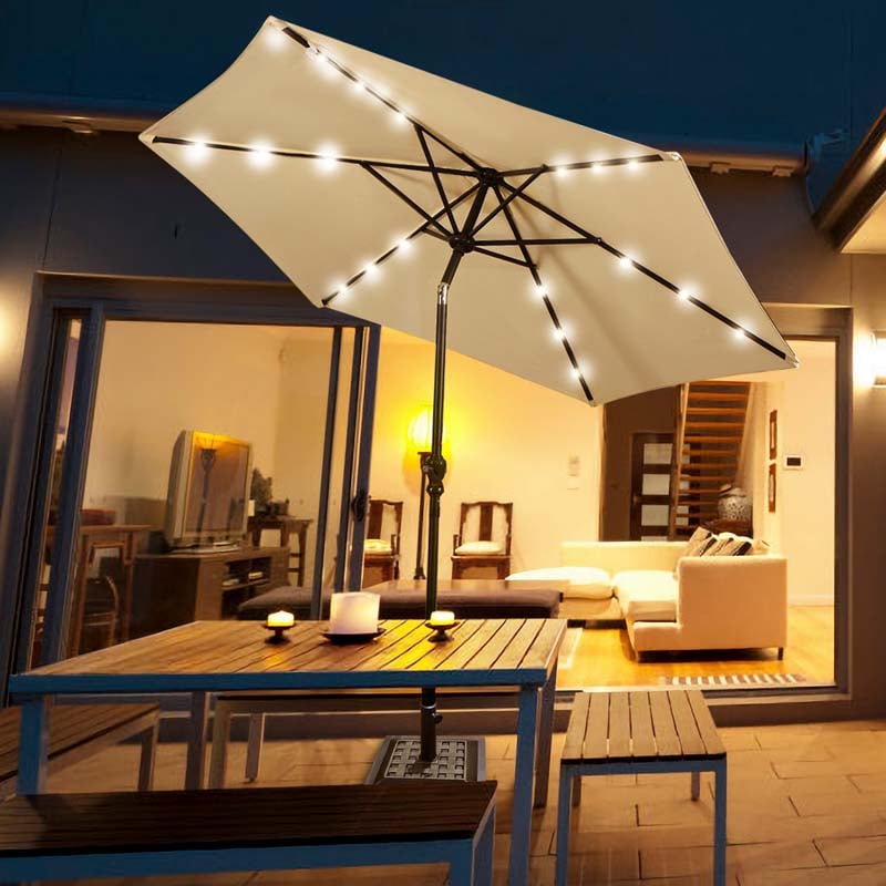 30lbs Heavy Duty Outdoor Market Umbrella Base, 17.5" Square Umbrella Stand for Patio, Poolside