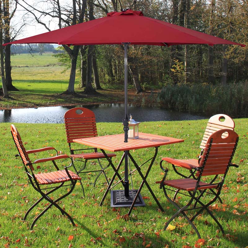 30lbs Heavy Duty Outdoor Market Umbrella Base, 17.5" Square Umbrella Stand for Patio, Poolside