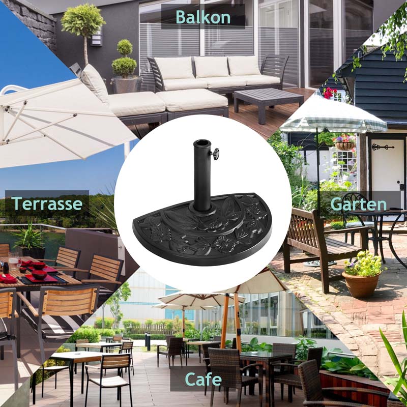 30lbs Heavy Duty Outdoor Market Umbrella Base, 17.5" Square Umbrella Stand for Patio, Poolside