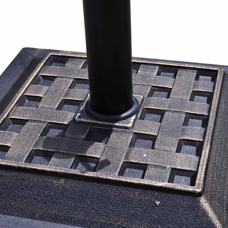30lbs Heavy Duty Outdoor Market Umbrella Base, 17.5" Square Umbrella Stand for Patio, Poolside