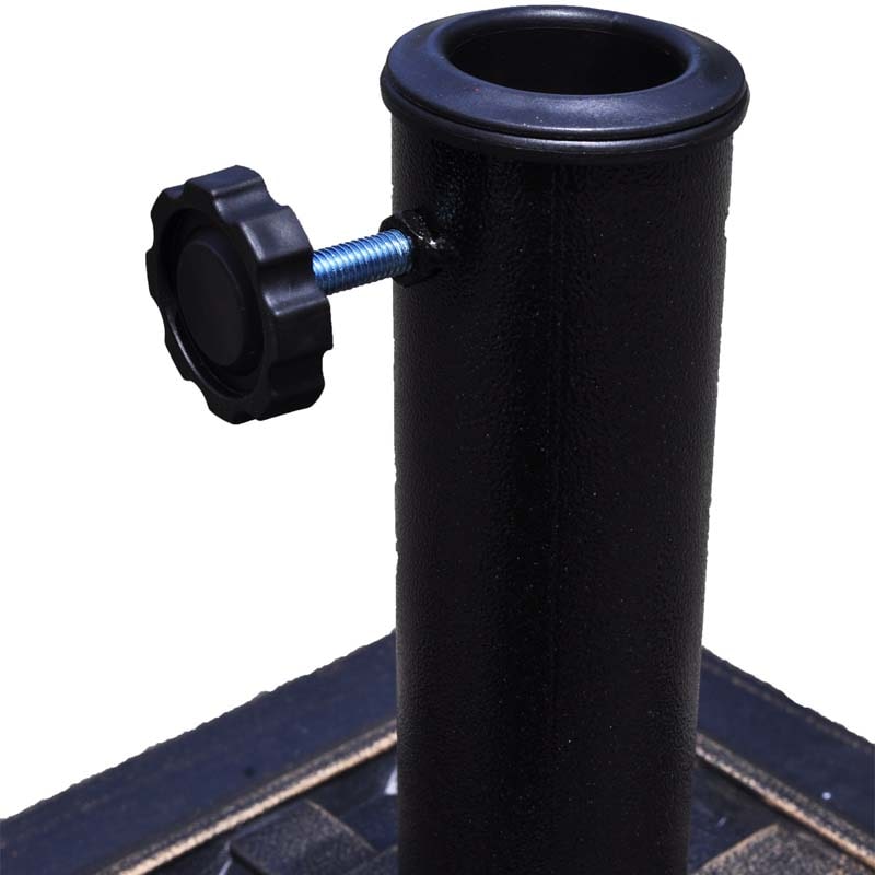 30lbs Heavy Duty Outdoor Market Umbrella Base, 17.5" Square Umbrella Stand for Patio, Poolside