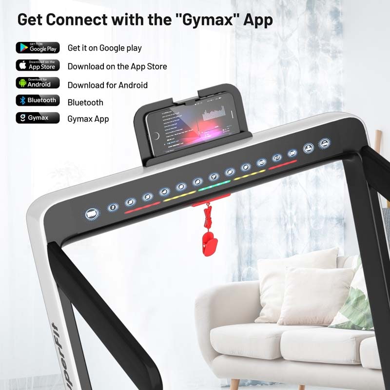 2-in-1 Folding Treadmill with Dual Display, 2.25HP Under Desk Treadmill Walking Pad, Bluetooth/Remote, Compact Jogging Machine for Home Office