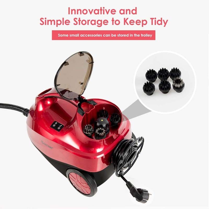 2000W Heavy Duty Steam Cleaner, Multipurpose Household Steamer with 19 Accessories & 1.5L Tank, Chemical-Free Cleaning for Floor, Car, Window