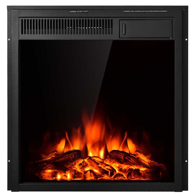 22.5" Electric Fireplace Insert, 1500W Recessed & Freestanding Electric Fireplace Heater with 7-Brightness Flame