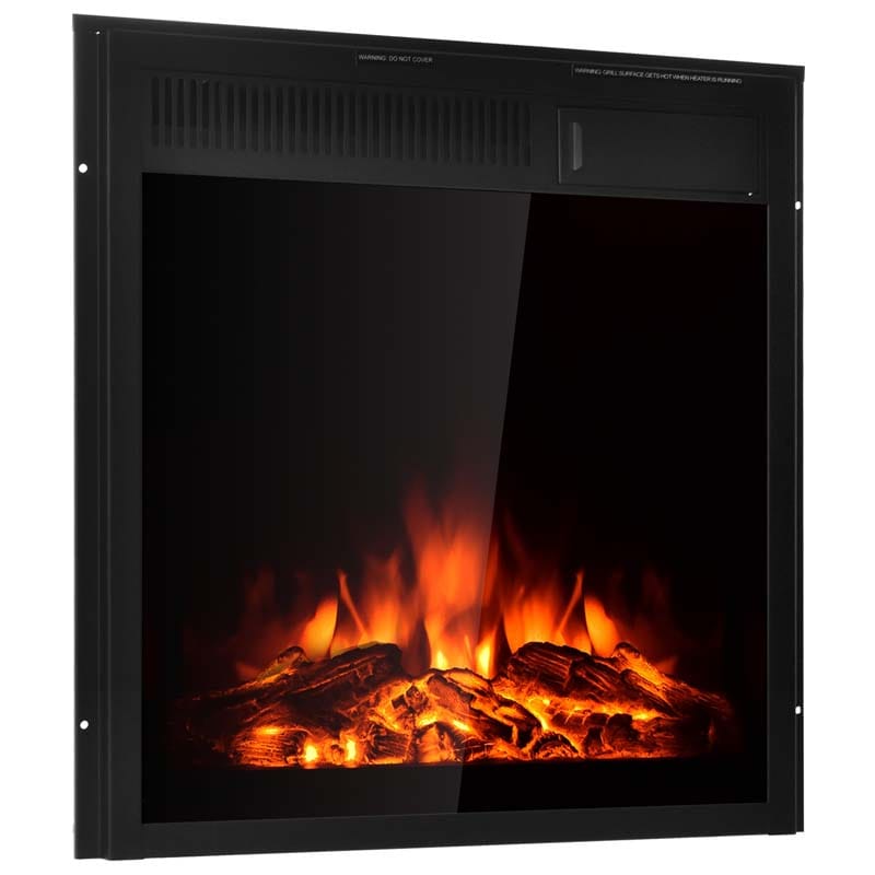 22.5" Electric Fireplace Insert, 1500W Recessed & Freestanding Electric Fireplace Heater with 7-Brightness Flame
