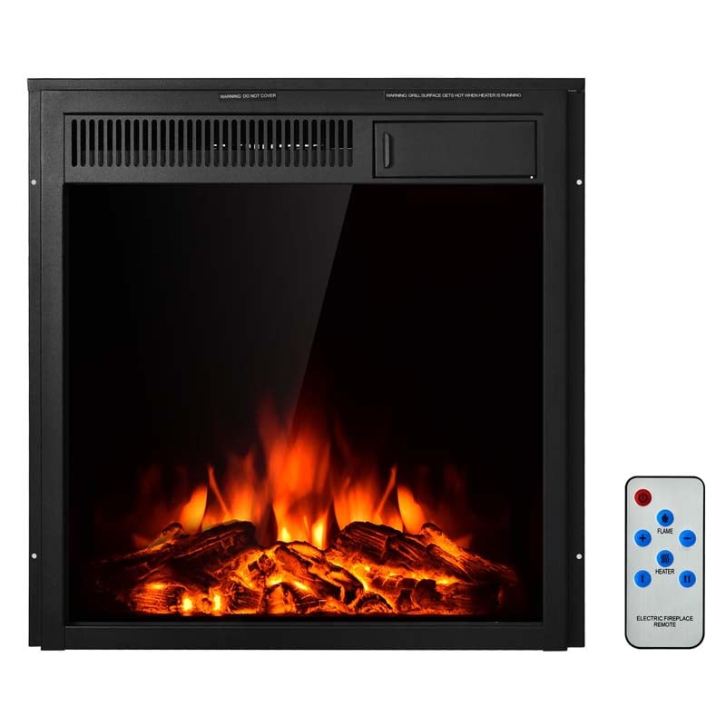 22.5" Electric Fireplace Insert, 1500W Recessed & Freestanding Electric Fireplace Heater with 7-Brightness Flame
