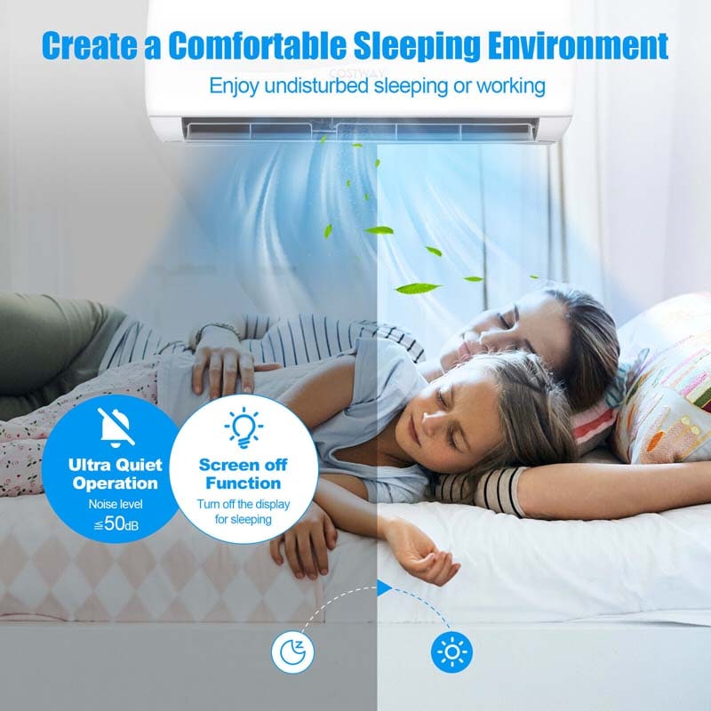 24000 BTU Ductless Mini Split Air Conditioner 208-230V 18.5 SEER2 Wall-Mounted Inverter AC Unit with Heat Pump