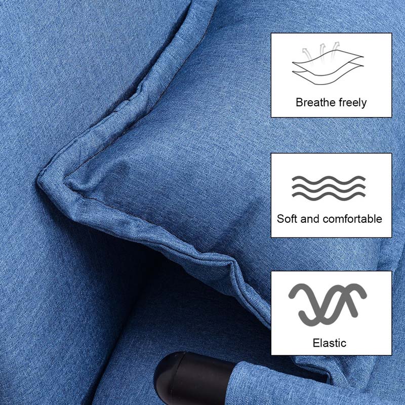 3-in-1 Convertible Sofa Bed, Folding Sleeper Chair with 5-Position Adjustable Backrest, Pillow, Hidden Legs & Wheels for Living Room Office
