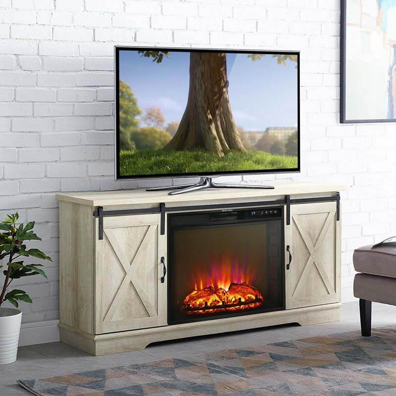 26" 1500W Electric Fireplace Insert, Recessed Electric Fireplace Heater with Adjustable Flame Effect