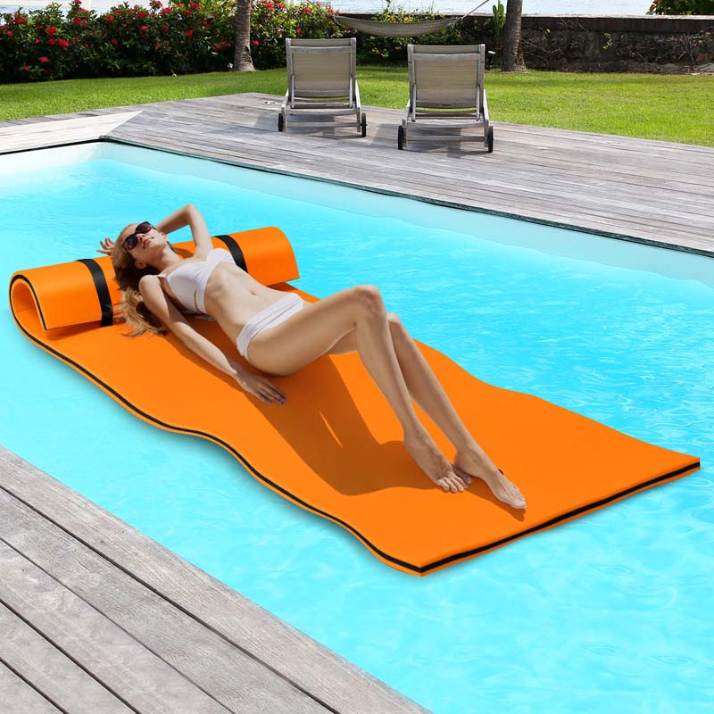 87" x 36" Floating Water Mat Pad, 3-Layer XPE Foam Water Pad/Pool Mat/Lounger Floating Island for River Lake Ocean