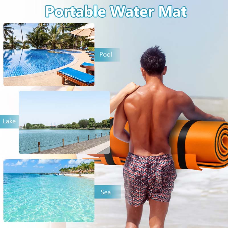 87" x 36" Floating Water Mat Pad, 3-Layer XPE Foam Water Pad/Pool Mat/Lounger Floating Island for River Lake Ocean