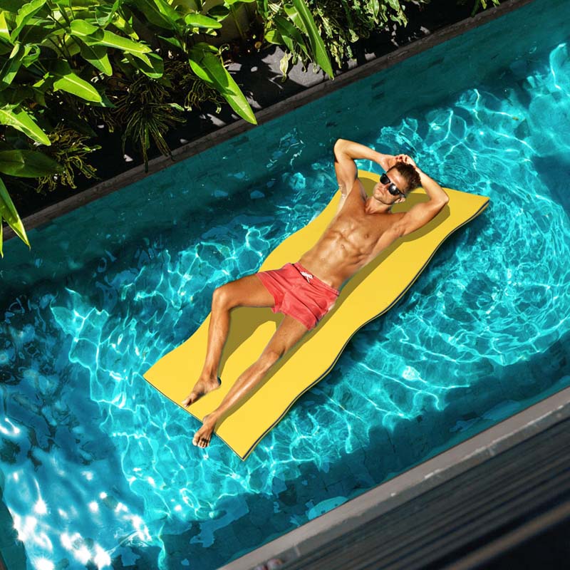 87" x 36" Floating Water Mat Pad, 3-Layer XPE Foam Water Pad/Pool Mat/Lounger Floating Island for River Lake Ocean
