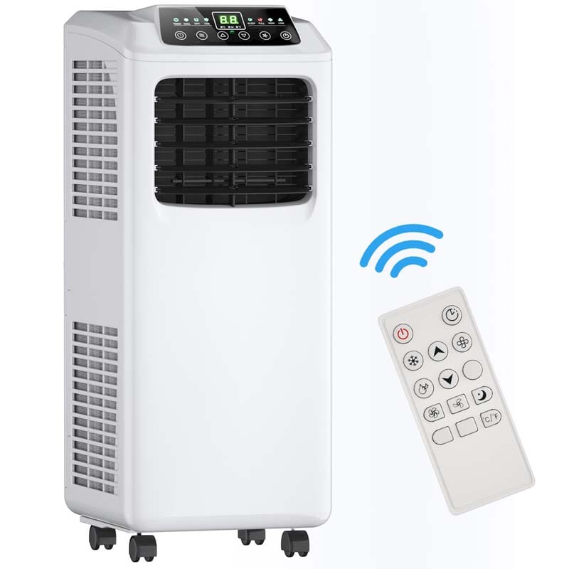 8000 BTU 3-in-1 Portable Air Conditioner Air Cooler Fan Dehumidifier with Sleep Mode, Remote Control & LED Display
