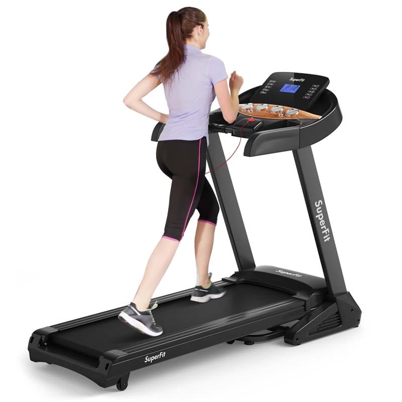 3.75 HP Folding Treadmill with 0-15% Auto Incline, App Control & 12 Preset Programs, Electric Running Jogging Machine for Home Gym Use