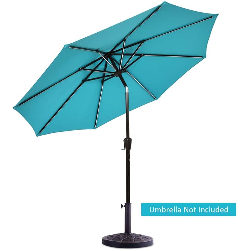 30lbs Heavy Duty Outdoor Market Umbrella Base, 18" Round Cast Iron Umbrella Stand for Patio, Garden, Poolside