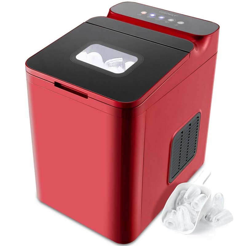 33LBS/24H Portable Ice Maker Countertop Auto Self-Cleaning Ice Machine with Scoop and Basket