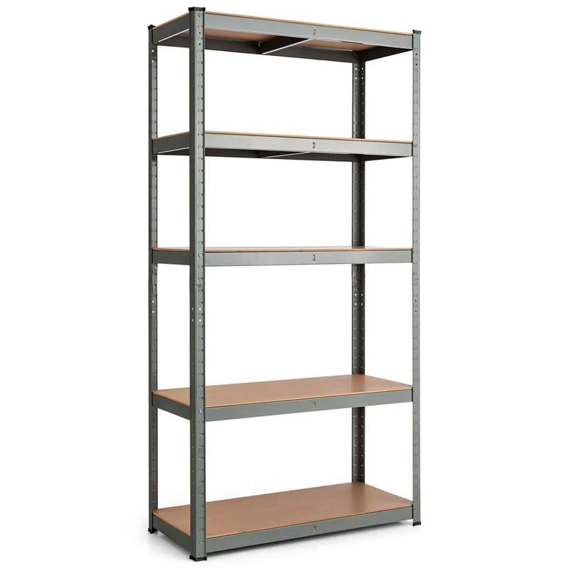 Gray 36" x 16'' x 72" 5-Tier Storage Shelving Unit, 2000 lbs Capacity Heavy Duty Metal Utility Shelves, Adjustable Storage Racks