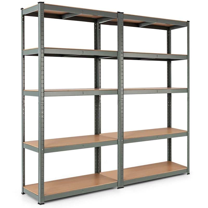 Gray 36" x 16'' x 72" 5-Tier Storage Shelving Unit, 2000 lbs Capacity Heavy Duty Metal Utility Shelves, Adjustable Storage Racks