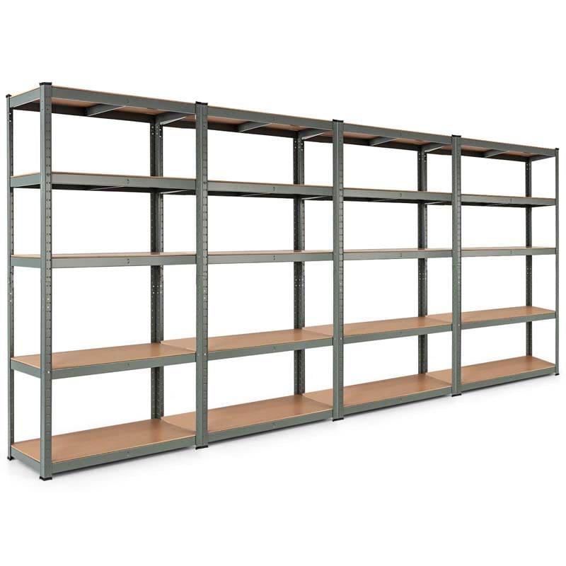 Gray 36" x 16'' x 72" 5-Tier Storage Shelving Unit, 2000 lbs Capacity Heavy Duty Metal Utility Shelves, Adjustable Storage Racks