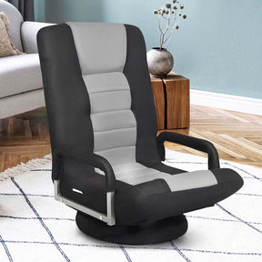360° Swivel Floor Gaming Chair, 6-Position Adjustable Folding Floor Chair Recliner, Breathable Mesh Fabric Lazy Soft Sofa