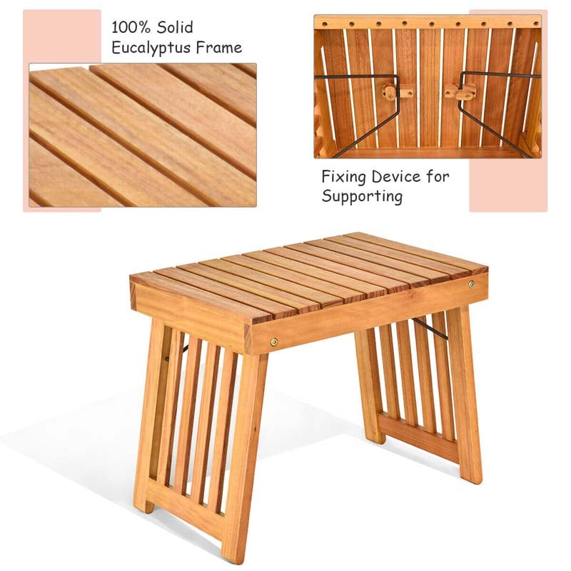 3 Pieces Outdoor Folding Wood Lounge Chair Set with Foldable Side Table & Cushioned Pads, Wooden Patio Sun Lounger for Pool Deck