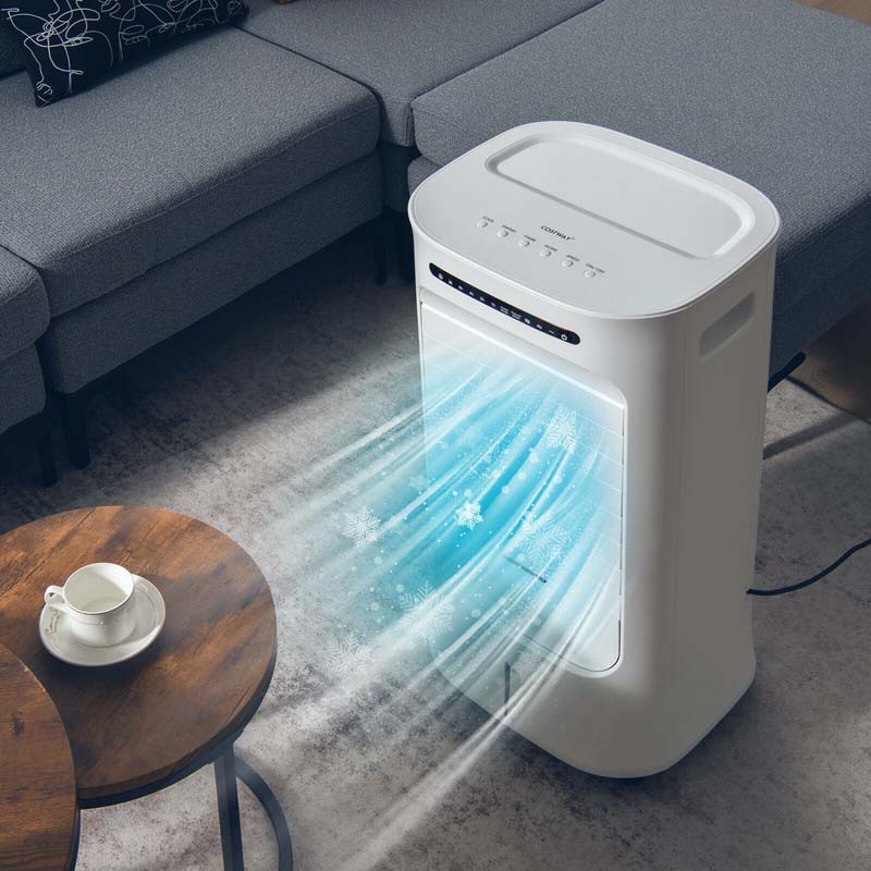 4-in-1 Portable Evaporative Air Cooler Fan Humidifier Purifier with Remote, Timer, 3 Wind Modes, 10L Water Tank