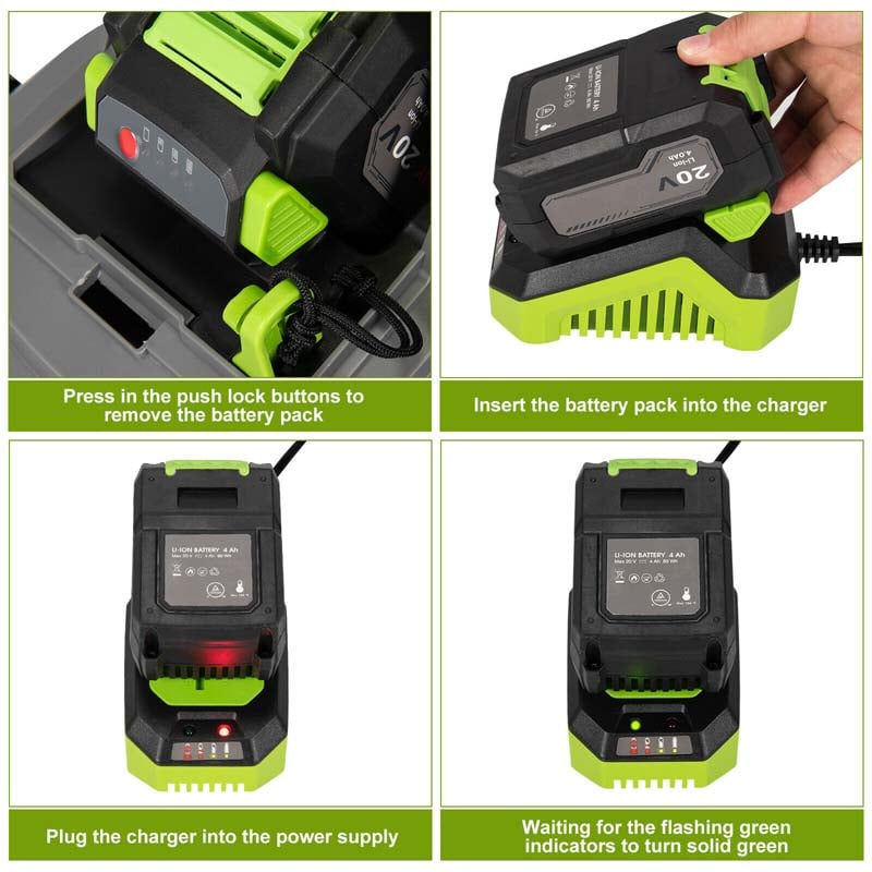40V 13" Brushless Cordless Electric Lawn Mower, 5 Mowing Heights, Two 4.0Ah Battery Packs and Fast Chargers Included