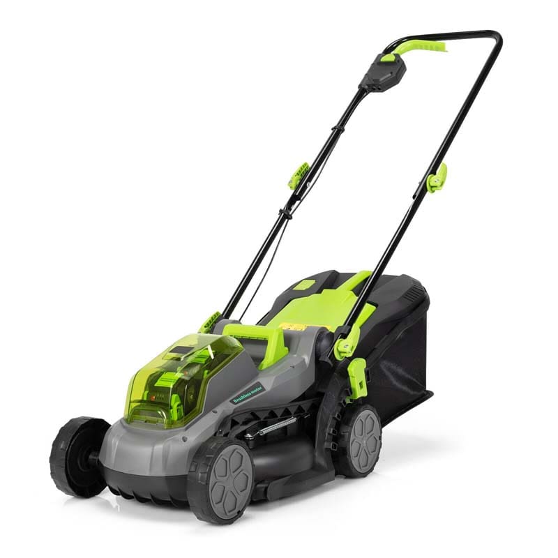 40V 13" Brushless Cordless Electric Lawn Mower, 5 Mowing Heights, Two 4.0Ah Battery Packs and Fast Chargers Included