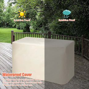 42" 60000 BTU Outdoor Propane Fire Pit Table Rectangular Gas Fire Table with Waterproof Cover & Lava Rock