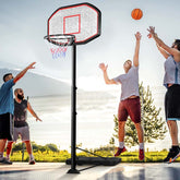 6.5-10FT Portable Basketball Hoop Outdoor Basketball Goal System with 43" Backboard & Fillable Base